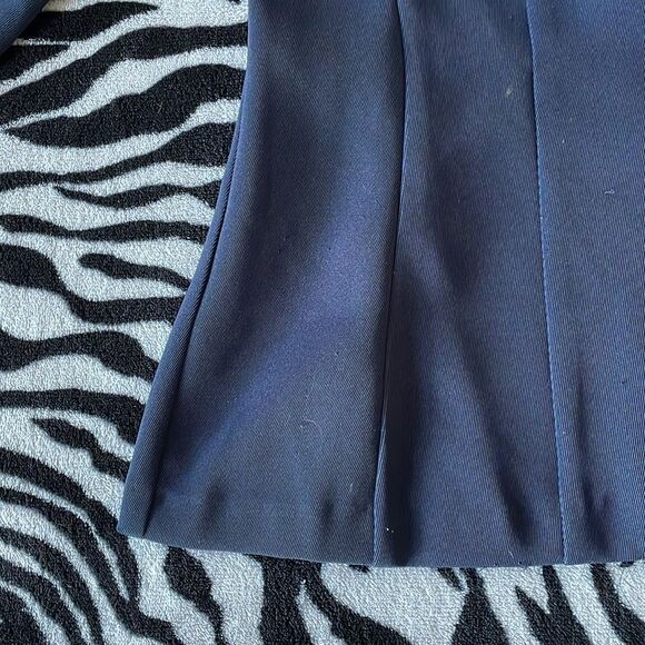 Vintage Karin Morgan two button up polyester women blue blazer jacket size 9/10 - Picture 8 of 15